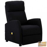 VID fekete dönthető szövet masszázsfotel