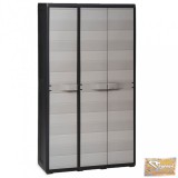 VID fekete és szürke kerti tárolószekrény 4 polccal