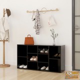 VID fekete forgácslap cipőtároló pad 103 x 30 x 54,5 cm