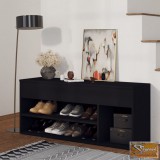 VID fekete forgácslap cipőtároló pad 105 x 30 x 45 cm