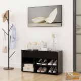 VID fekete forgácslap cipőtároló pad 80 x 30 x 45 cm