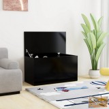 VID fekete forgácslap tárolóláda 84 x 42 x 46 cm