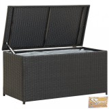 VID fekete kerti polyrattan tárolóláda 100 x 50 x 50 cm