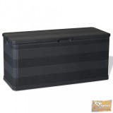 VID fekete kerti tárolóláda 117 x 45 x 56 cm
