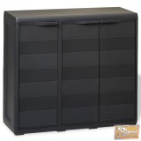 VID fekete kerti tárolószekrény 2 polccal