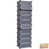 VID fekete kombinálható cipőtároló 10 rekeszes