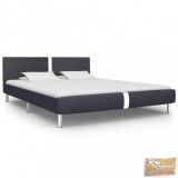 VID fekete műbőr ágykeret 140 x 200 cm