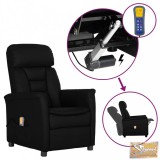 VID fekete műbőr dönthető elektromos masszázsfotel