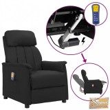 VID fekete műbőr felállást segítő dönthető masszázsfotel