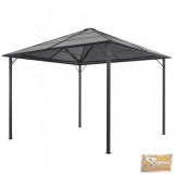 VID fekete pavilon alumínium tetővel 3 x 3 m