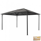 VID fekete pavilon alumínium tetővel 4 x 3 x 2,6 m