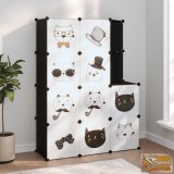 VID fekete polipropilén tárolókocka gyerekeknek 10 kockával