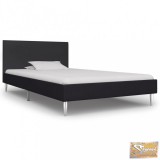 VID fekete szövetkárpitozású ágykeret 90 x 200 cm