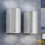 Vid fel/le világító kör alakú kültéri lámpa, 2 db