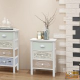 VID francia stílusú 3 fiókos fa tárolószekrény