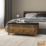 VID füstölt tölgy színű tárolódoboz párnával 105 x 40 x 45 cm