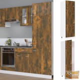 VID füstös tölgy színű szerelt fa hűtőtároló szekrény 60x57x207 cm