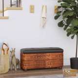 VID gyékény tárolópad barna párnával 69 cm