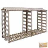 VID impregnált fenyőfa tűzifatároló 300 x 90 x 176 cm