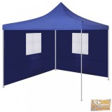 VID kék színű összecsukható sátor 2 fallal 3 x 3 méter