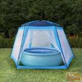 VID kék szövet medencesátor 660 x580 x 250 cm