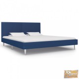 VID kék szövetkárpitozású ágykeret 180 x 200 cm