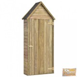 VID kerti impregnált fenyőfa szerszámtároló ajtóval 77x37x178 cm
