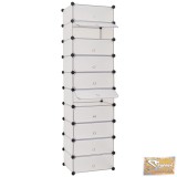 VID kombinálható cipőtároló 10 rekeszes fehér