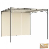 VID krémszínű kerti pavilon oldalfüggönnyel 3 x 3 x 2,25 m