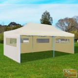 VID krémszínű összecsukható pavilon 3 x 6 m