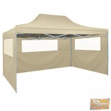 VID krémszínű összecsukható sátor 3 fallal, 3 x 4,5 méter
