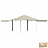 VID krémszínű pavilon dupla kibővített tetővel 3x3x2,75 m 180 g/m²