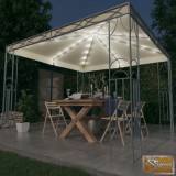 VID krémszínű pavilon led fényfüzérrel 300 x 300 cm