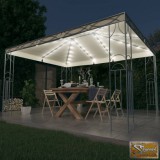 VID krémszínű pavilon led fényfüzérrel 400 x 300 cm