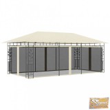 VID krémszínű pavilon szúnyoghálóval 6 x 3 x 2,73 m