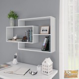 VID magasfényű fehér forgácslap fali polcok 104 x 20 x 60 cm