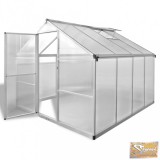 VID megerősített alumínium üvegház alapkerettel 6,05 m2