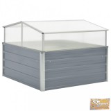 VID melegház horganyzott acélból 100 x 100 x 85 cm szürke