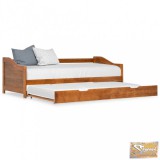 VID mézbarna fenyőfa kihúzható kanapéágy keret 90 x 200 cm