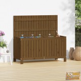 VID mézbarna tömör fenyőfa kerti tárolóláda 115 x 49 x 60 cm