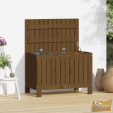 VID mézbarna tömör fenyőfa kerti tárolóláda 76 x 42,5 x 54 cm