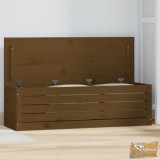 VID mézbarna tömör fenyőfa tárolóláda 109 x 36,5 x 33 cm