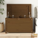 VID mézbarna tömör fenyőfa tárolóláda 80x40x45,5 cm