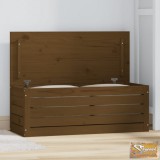 VID mézbarna tömör fenyőfa tárolóláda 89 x 36,5 x 33 cm