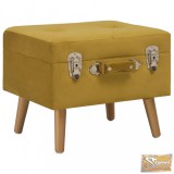 VID mustársárga bársony tárolóülőke 40 cm