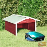 VID piros és fehér fenyőfa robotfűnyíró-tároló 72 x 87 x 50 cm