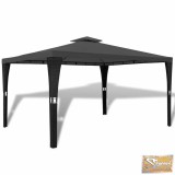 VID polyrattan kerti pavilon sötétszürke tetővel 3 x 4 m