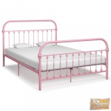 VID rózsaszín fém ágykeret 160 x 200 cm
