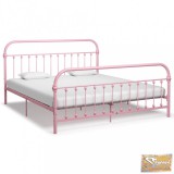 VID rózsaszín fém ágykeret 180 x 200 cm