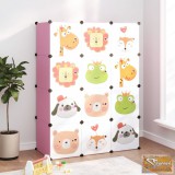 VID rózsaszín polipropilén tárolókocka gyerekeknek 12 kockával